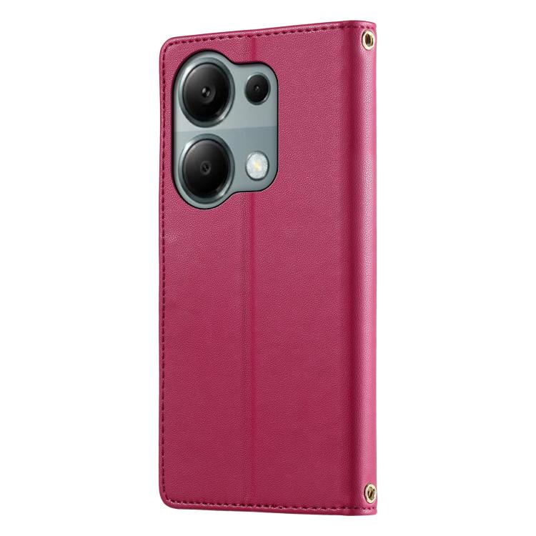 For Redmi Note 13 Pro 4G / Poco M6 Pro 4G Cute Cats Magnetic Closure Vegan Leather Phone Case with Strap