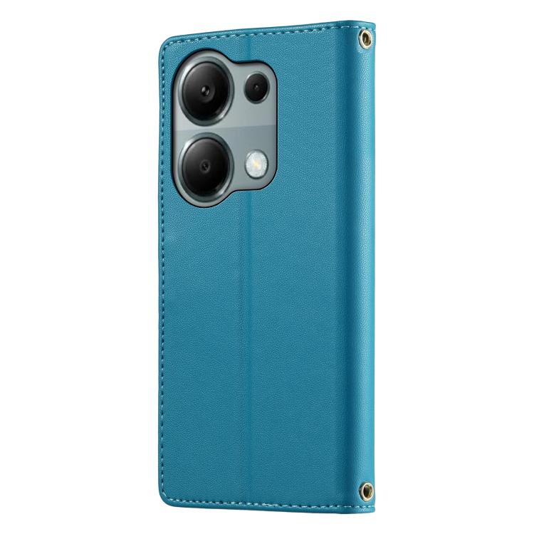 For Redmi Note 13 Pro 4G / Poco M6 Pro 4G Cute Cats Magnetic Closure Vegan Leather Phone Case with Strap