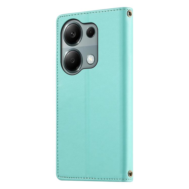 For Redmi Note 13 Pro 4G / Poco M6 Pro 4G Cute Cats Magnetic Closure Vegan Leather Phone Case with Strap