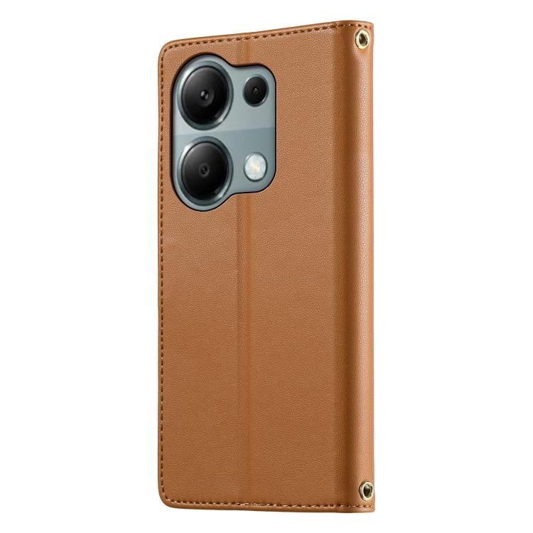 For Redmi Note 13 Pro 4G / Poco M6 Pro 4G Cute Cats Magnetic Closure Vegan Leather Phone Case with Strap