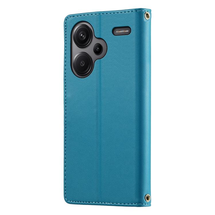 For Redmi Note 13 Pro+ Cute Cats Magnetic Closure Vegan Leather Phone Case with Strap