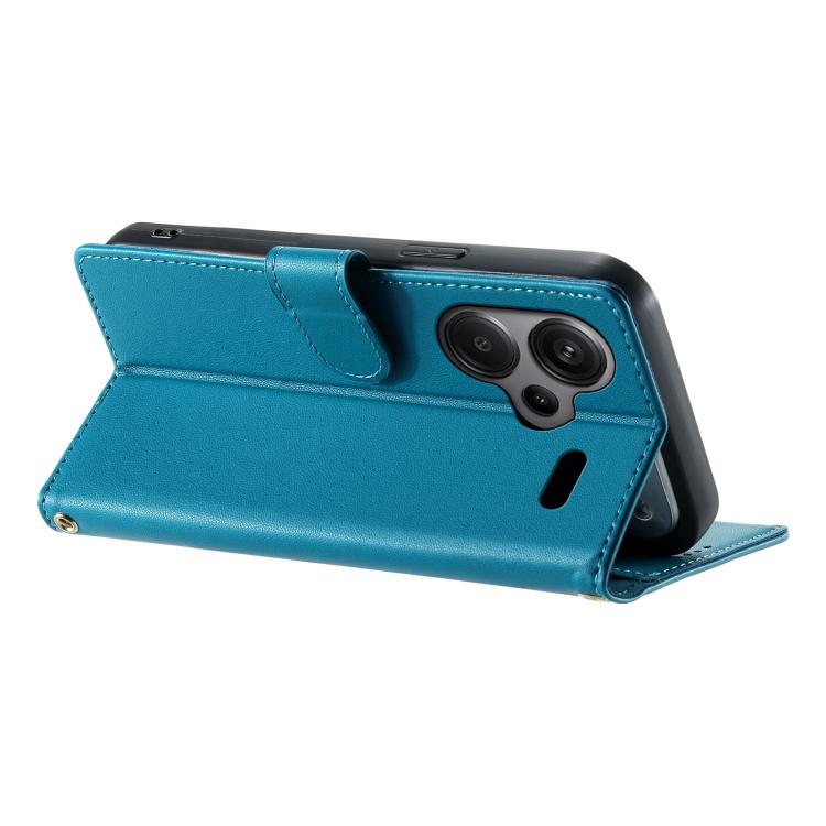 For Redmi Note 13 Pro+ Cute Cats Magnetic Closure Vegan Leather Phone Case with Strap