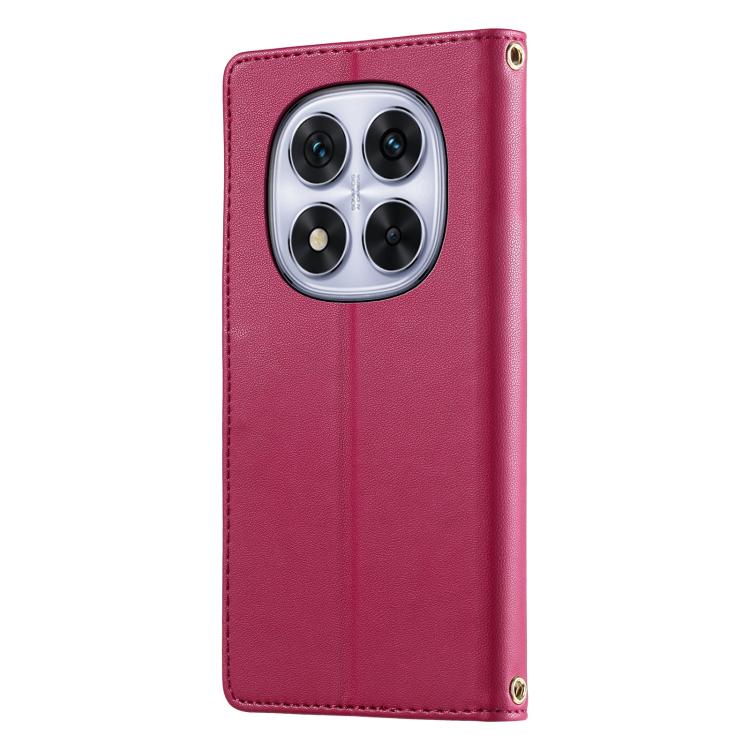 For Redmi Note 14 Pro 4G Cute Cats Magnetic Closure Vegan Leather Phone Case with Strap