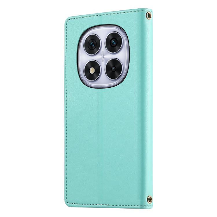 For Redmi Note 14 Pro 4G Cute Cats Magnetic Closure Vegan Leather Phone Case with Strap