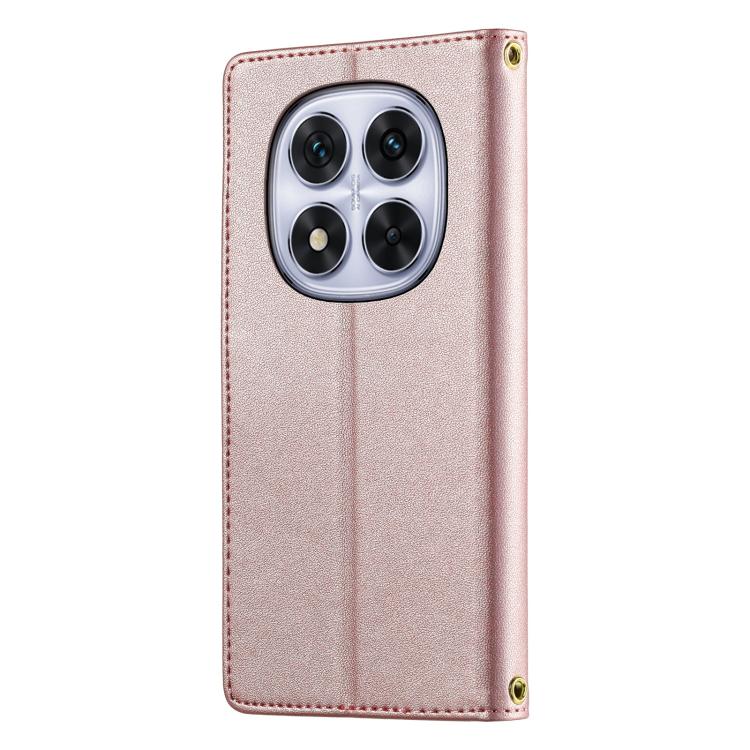For Redmi Note 14 Pro 4G Cute Cats Magnetic Closure Vegan Leather Phone Case with Strap