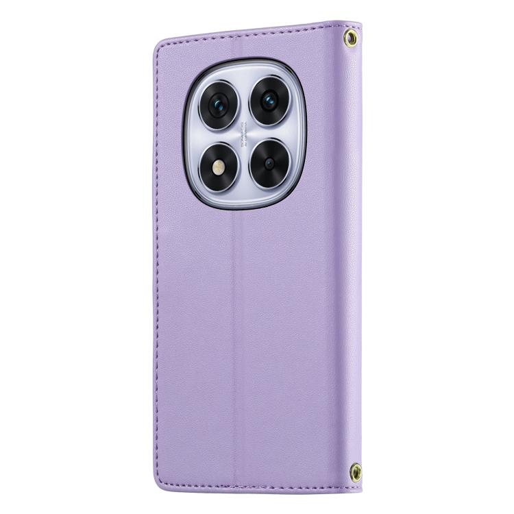 For Redmi Note 14 Pro 4G Cute Cats Magnetic Closure Vegan Leather Phone Case with Strap