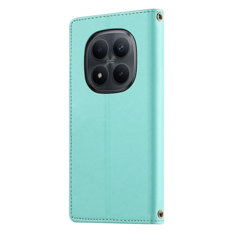 For Redmi Note 15 Pro 4G Global 163.2mm Cute Cats Magnetic Closure Vegan Leather Phone Case with Strap