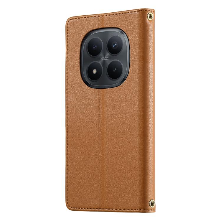 For Redmi Note 15 Pro 4G Global 163.2mm Cute Cats Magnetic Closure Vegan Leather Phone Case with Strap