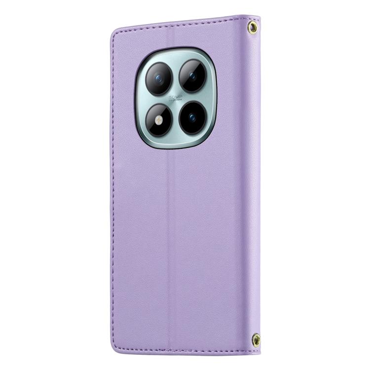 For Redmi Note 15 Pro+ 5G 163.3mm / Poco M8 Pro 5G Cute Cats Magnetic Closure Vegan Leather Phone Case with Strap