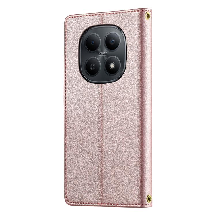 For Redmi Note 15 4G / 5G Global 164mm / Poco M8 5G Cute Cats Magnetic Closure Vegan Leather Phone Case with Strap
