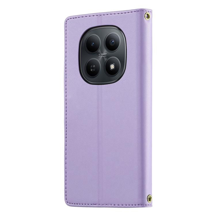 For Redmi Note 15 4G / 5G Global 164mm / Poco M8 5G Cute Cats Magnetic Closure Vegan Leather Phone Case with Strap