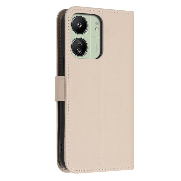For Redmi 13C 4G / Poco C65 Global Glitter Butterfly Zipper Vegan Leather Phone Case with Wrist Strap