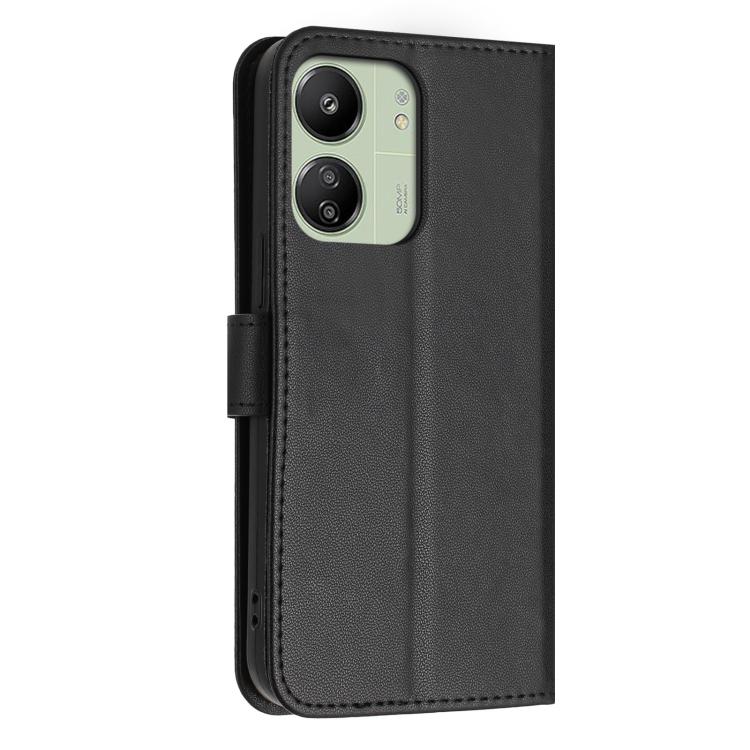 For Redmi 13C 4G / Poco C65 Global Glitter Butterfly Zipper Vegan Leather Phone Case with Wrist Strap