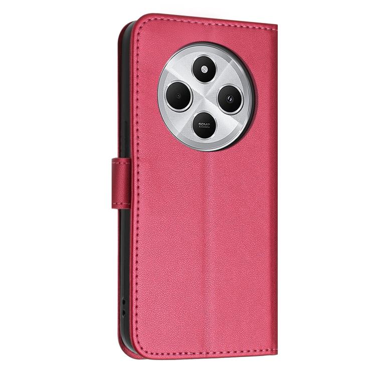 For Redmi 14C 4G / Poco C75 Glitter Butterfly Zipper Vegan Leather Phone Case with Wrist Strap