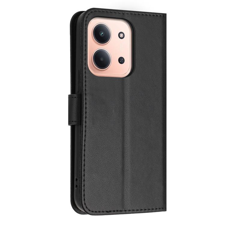 For Redmi 15C 5G / 4G Global 171mm Glitter Butterfly Zipper Vegan Leather Phone Case with Wrist Strap