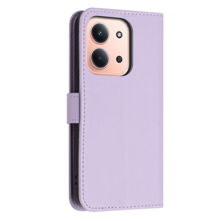 For Redmi 15C 5G / 4G EU 173mm Glitter Butterfly Zipper Vegan Leather Phone Case with Wrist Strap