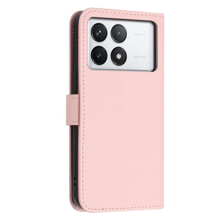 For Redmi K70 / K70 Pro Glitter Butterfly Zipper Vegan Leather Phone Case with Wrist Strap