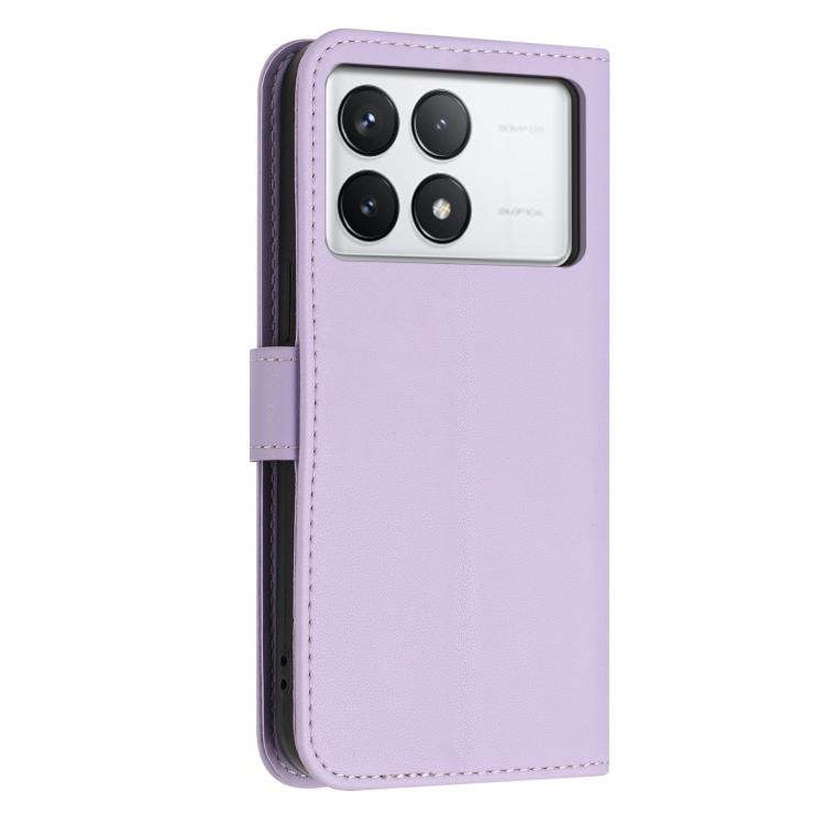 For Redmi K70 / K70 Pro Glitter Butterfly Zipper Vegan Leather Phone Case with Wrist Strap