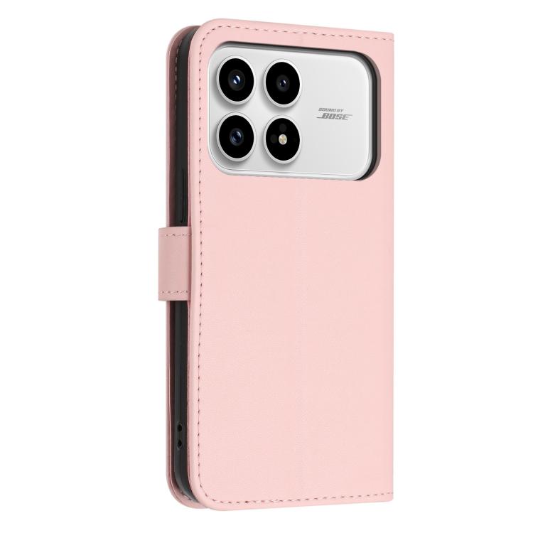For Redmi K90 / Poco F8 Pro 5G Global Glitter Butterfly Zipper Vegan Leather Phone Case with Wrist Strap