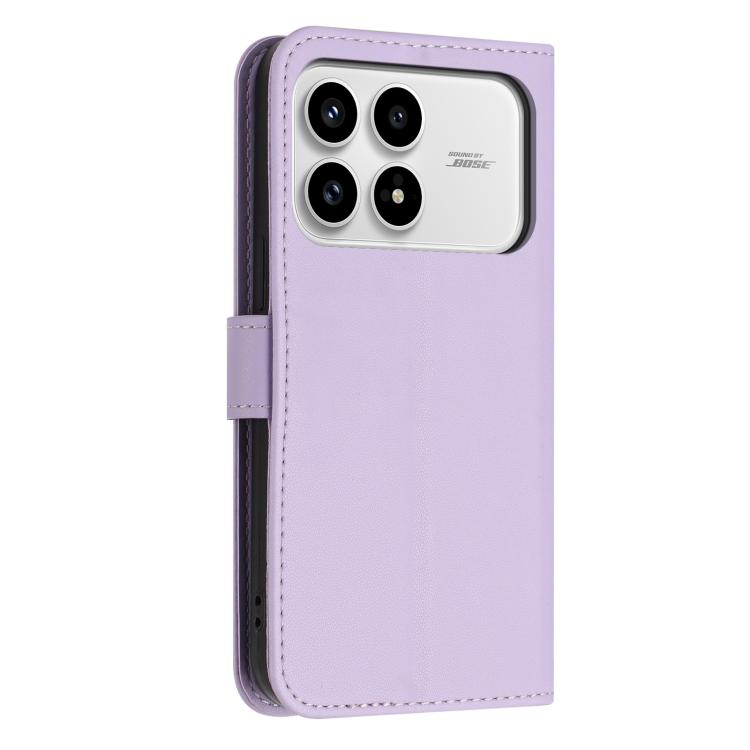 For Redmi K90 / Poco F8 Pro 5G Global Glitter Butterfly Zipper Vegan Leather Phone Case with Wrist Strap