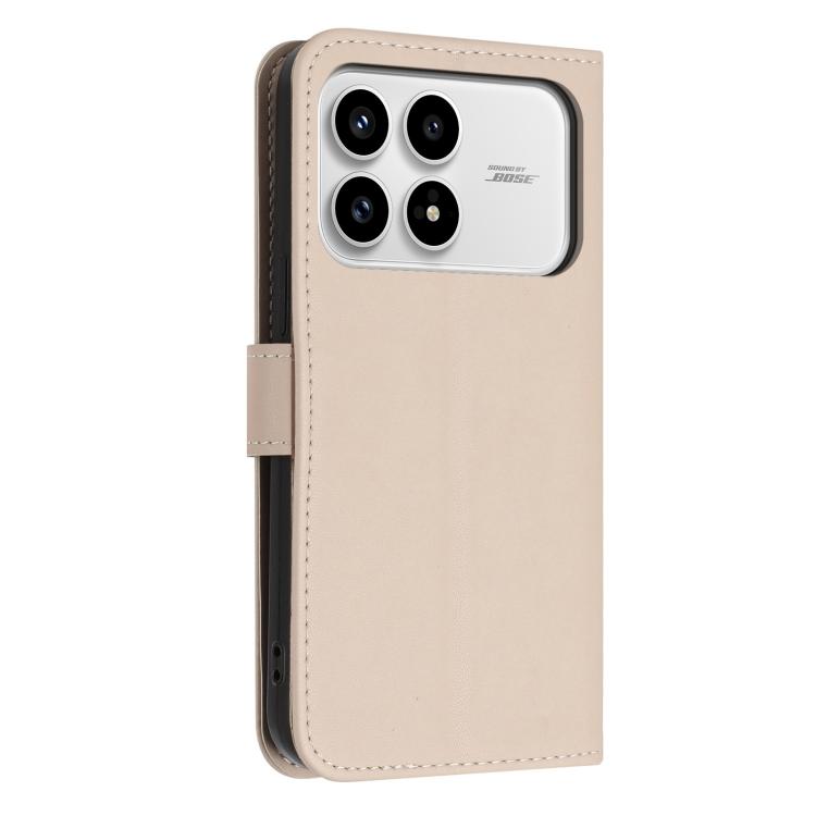 For Redmi K90 / Poco F8 Pro 5G Global Glitter Butterfly Zipper Vegan Leather Phone Case with Wrist Strap