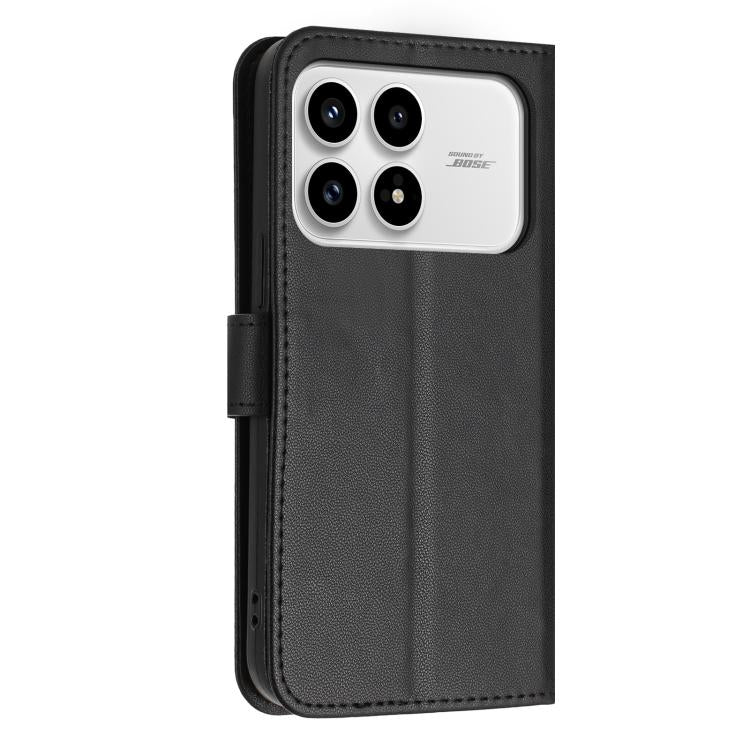 For Redmi K90 / Poco F8 Pro 5G Global Glitter Butterfly Zipper Vegan Leather Phone Case with Wrist Strap