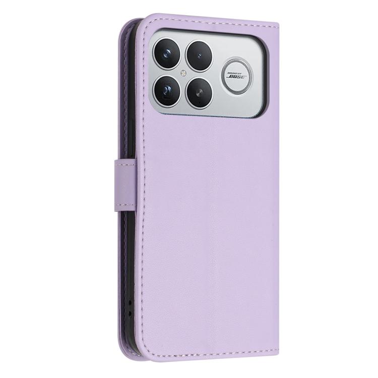 For Redmi K90 Pro Max / Poco F8 Ultra Glitter Butterfly Zipper Vegan Leather Phone Case with Wrist Strap