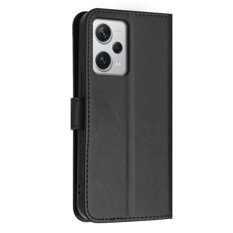 For Redmi Note 12 Pro 5G Global Glitter Butterfly Zipper Vegan Leather Phone Case with Wrist Strap