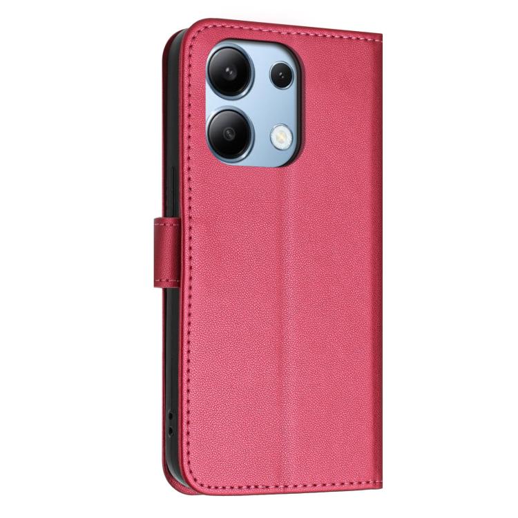 For Redmi Note 13 4G Global Glitter Butterfly Zipper Vegan Leather Phone Case with Wrist Strap