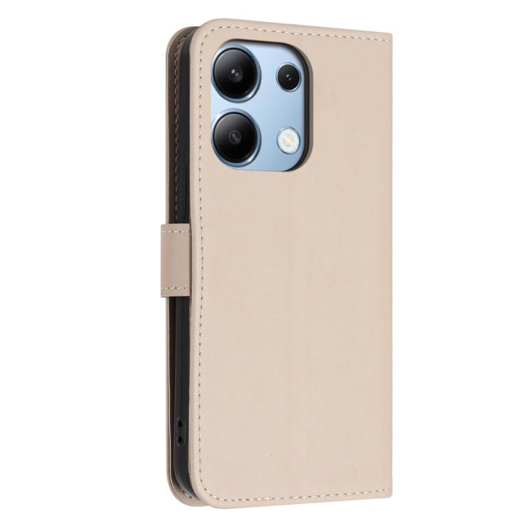 For Redmi Note 13 4G Global Glitter Butterfly Zipper Vegan Leather Phone Case with Wrist Strap