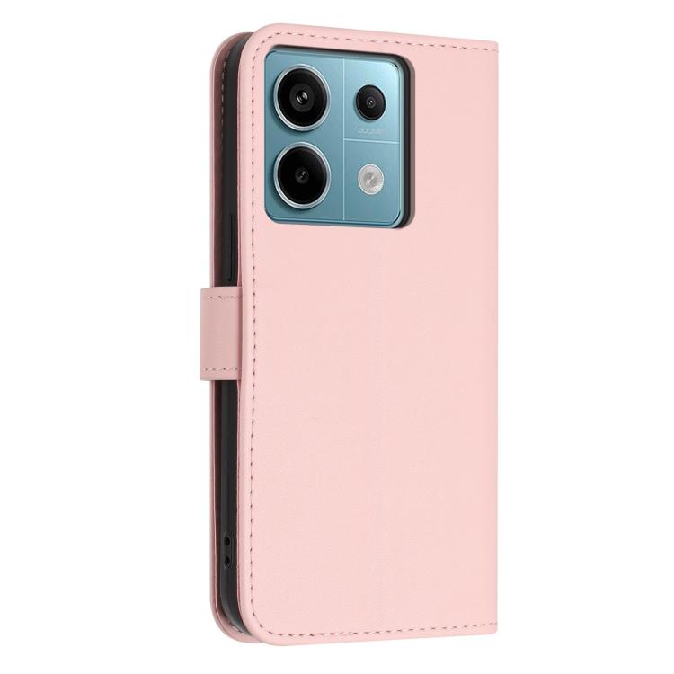 For Redmi Note 13 5G Global Glitter Butterfly Zipper Vegan Leather Phone Case with Wrist Strap