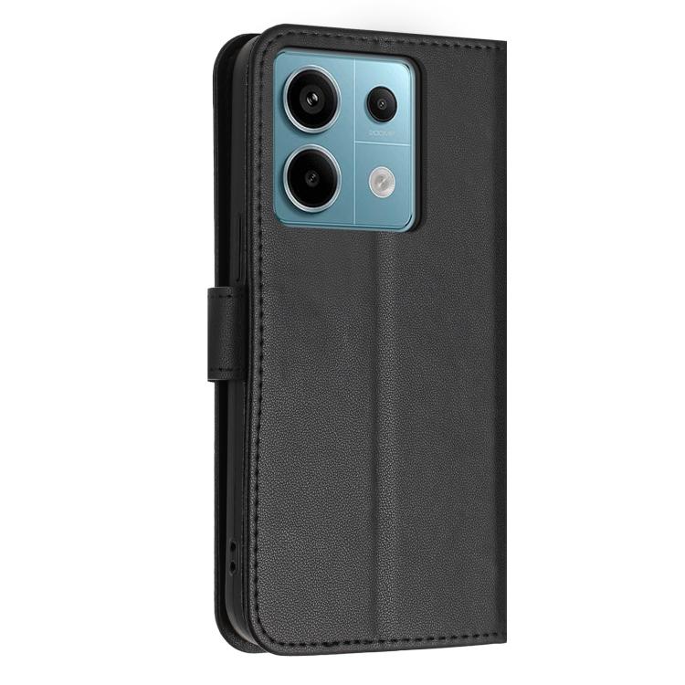 For Redmi Note 13 5G Global Glitter Butterfly Zipper Vegan Leather Phone Case with Wrist Strap