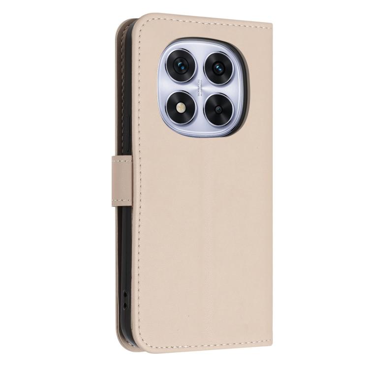 For Redmi Note 14 Pro 5G Glitter Butterfly Zipper Vegan Leather Phone Case with Wrist Strap