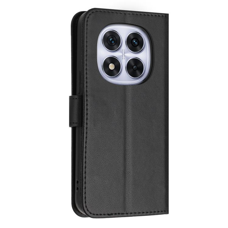 For Redmi Note 14 Pro 5G Glitter Butterfly Zipper Vegan Leather Phone Case with Wrist Strap