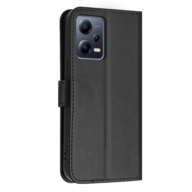 For Redmi Note 12 5G Global Glitter Butterfly Zipper Vegan Leather Phone Case with Wrist Strap