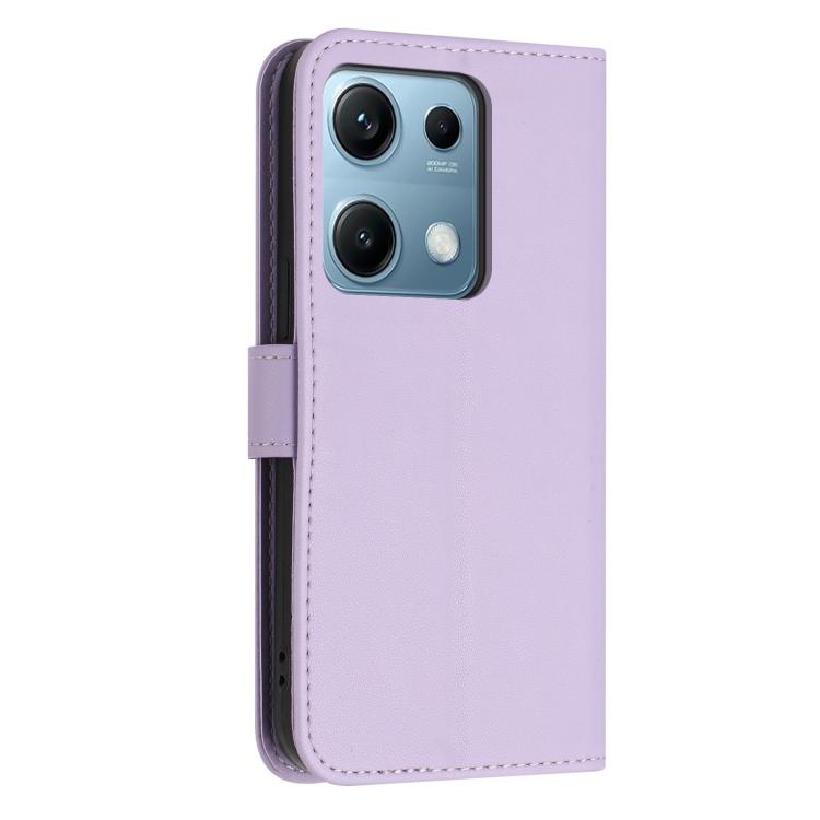 For Redmi Note 14S 4G Global Glitter Butterfly Zipper Vegan Leather Phone Case with Wrist Strap