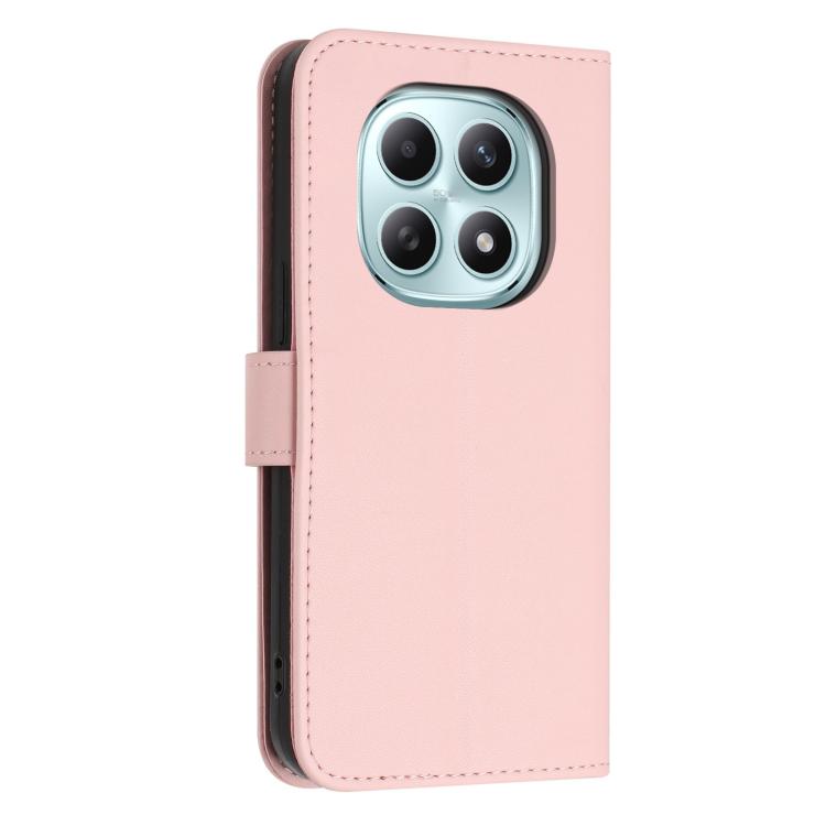 For Redmi Note 15 5G / 4G Global 164mm Glitter Butterfly Zipper Vegan Leather Phone Case with Wrist Strap