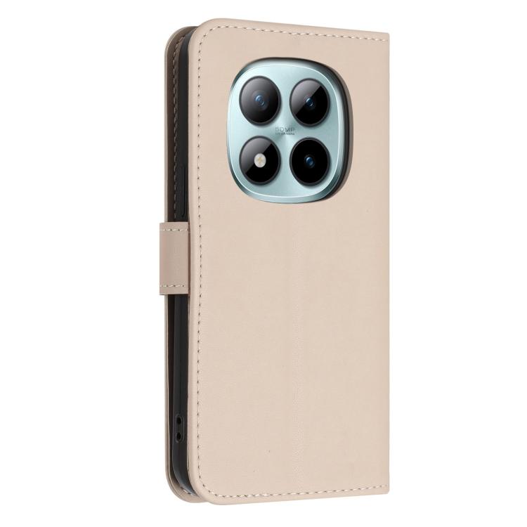 For Redmi Note 15 Pro 5G Global 163.6mm Glitter Butterfly Zipper Vegan Leather Phone Case with Wrist Strap