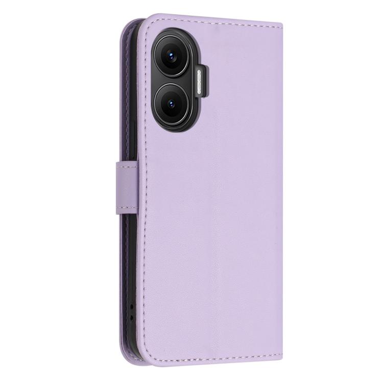 For Redmi Turbo 4 Pro / Poco F7 5G Global Glitter Butterfly Zipper Vegan Leather Phone Case with Wrist Strap