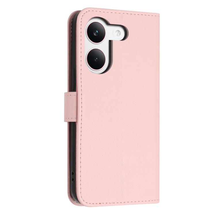For Redmi Turbo 5 / Poco X8 Pro 5G Glitter Butterfly Zipper Vegan Leather Phone Case with Wrist Strap
