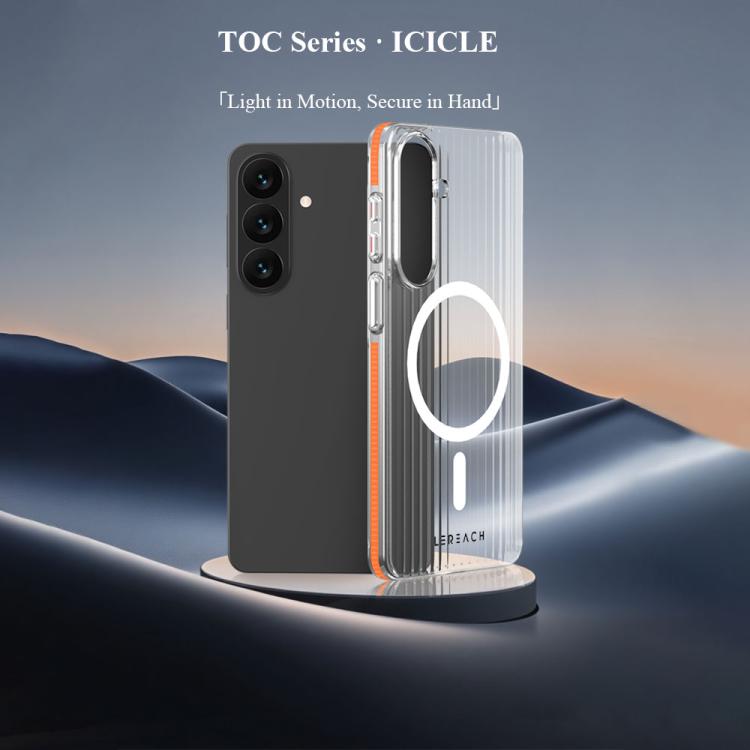 For Galaxy S26 5G LeReach TOC Icicle Series Ice Mist Double-Sided Non-Slip Magnetic Phone Case