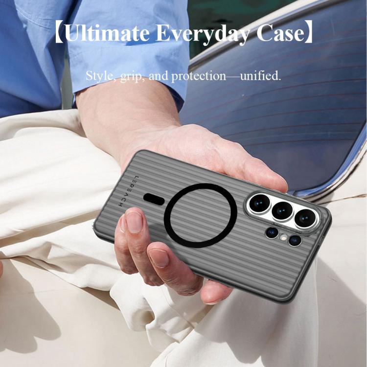 For Galaxy S26 Ultra 5G LeReach TOC Icicle Series Ice Mist Double-Sided Non-Slip Magnetic Phone Case