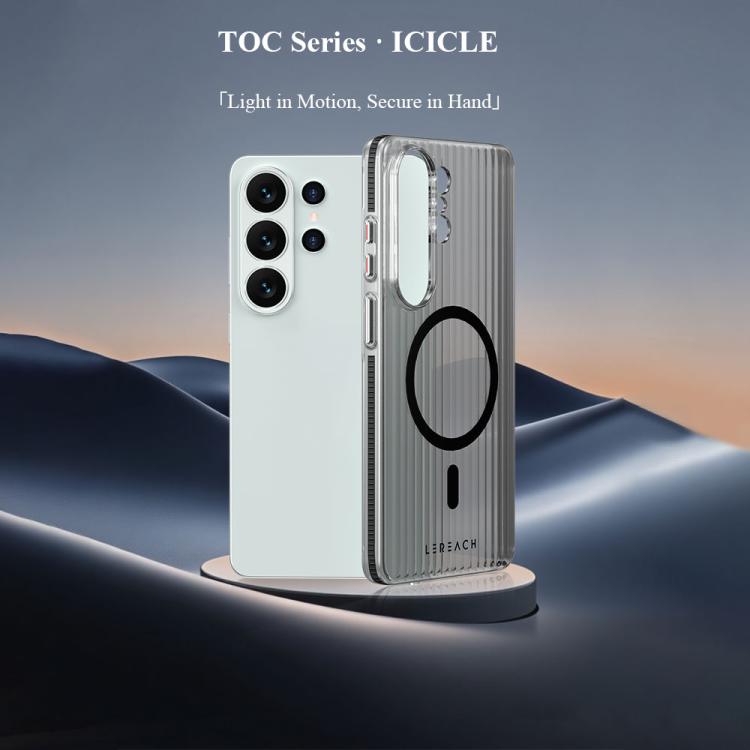 For Galaxy S26 Ultra 5G LeReach TOC Icicle Series Ice Mist Double-Sided Non-Slip Magnetic Phone Case