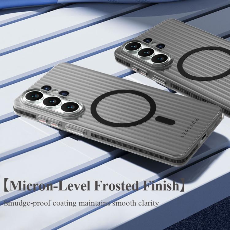 For Galaxy S26 Ultra 5G LeReach TOC Icicle Series Ice Mist Double-Sided Non-Slip Magnetic Phone Case