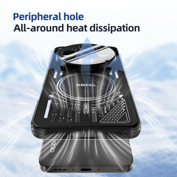 For OPPO Find X9 Ultra 5G ABEEL Ice Fox Series Magsafe Heat Sink Cooling Phone Case