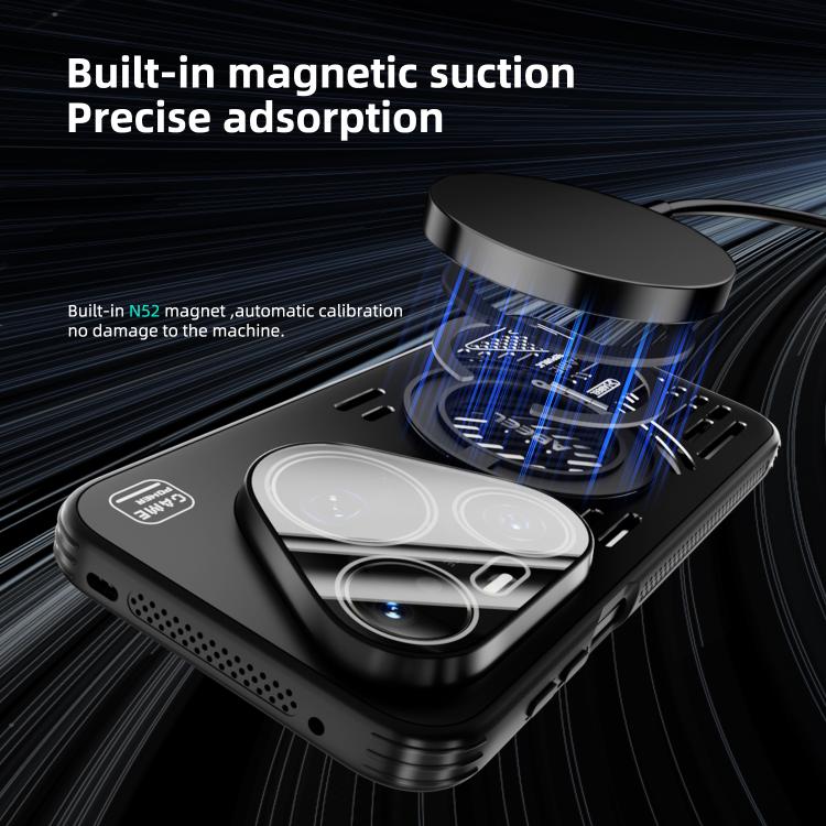 For Huawei Pura 90 Pro 5G ABEEL Ice Fox Series Magnetic Heat Sink Cooling Phone Case with Holder