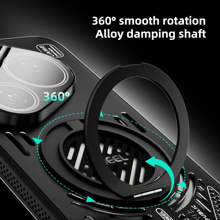 For Huawei Pura 90 Pro 5G ABEEL Ice Fox Series Magnetic Heat Sink Cooling Phone Case with Holder