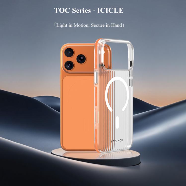 For iPhone 17 Pro LeReach TOC Icicle Series Ice Mist Double-Sided Non-Slip Magnetic Phone Case