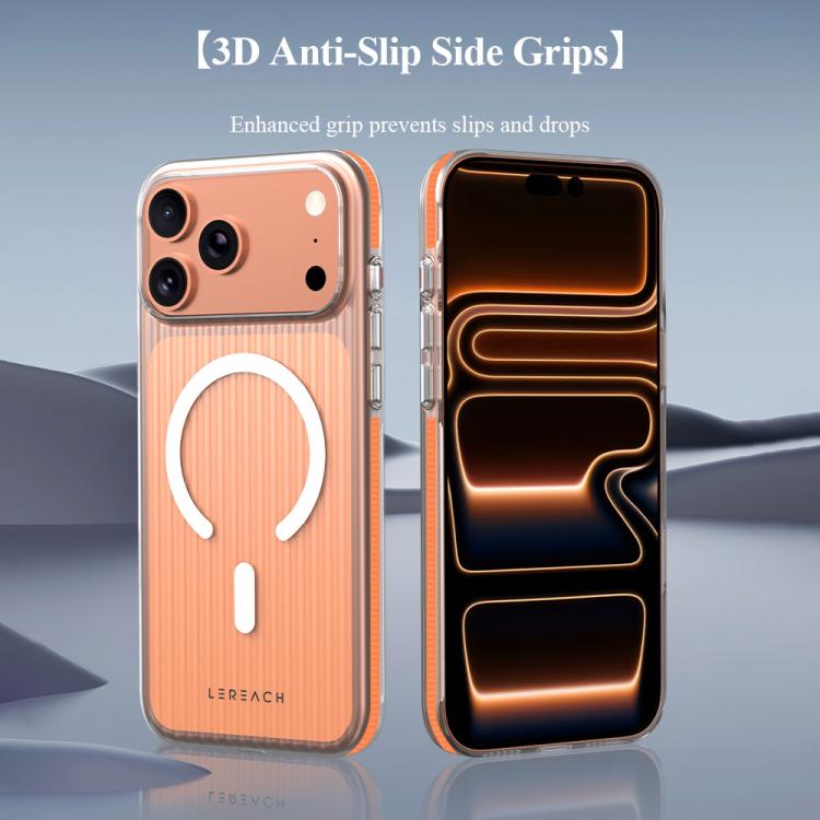For iPhone 17 Pro Max LeReach TOC Icicle Series Ice Mist Double-Sided Non-Slip Magnetic Phone Case