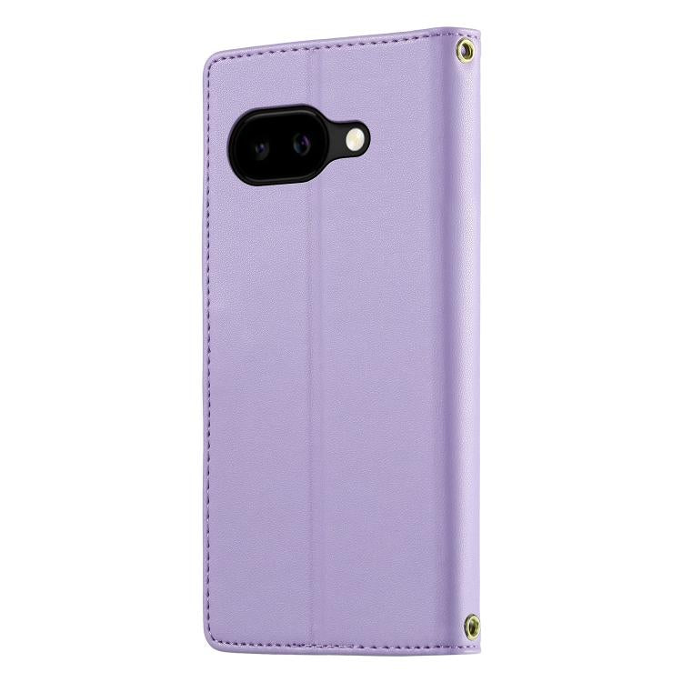 For Google Pixel 10a Cute Cats Magnetic Closure Vegan Leather Phone Case with Strap